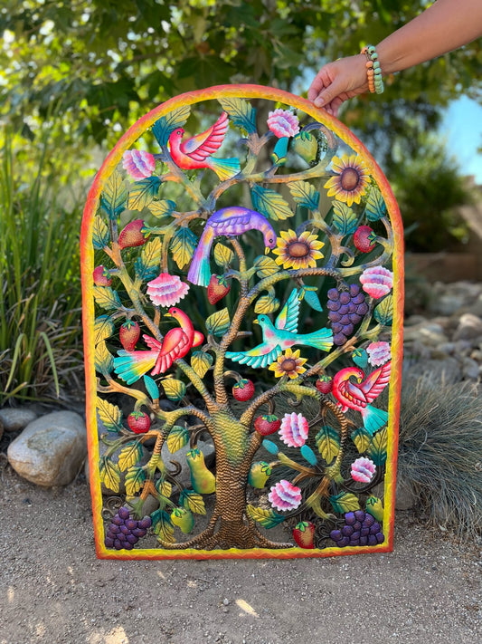 Colorful Tree of Life in a Window