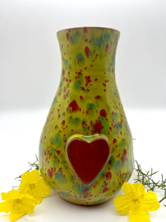 Handmade Ceramic Vase in Bright Green